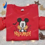 Spooktacular Halloween Mickey Embroidered Hoodie & T-shirt: Best Gift Ideas from Disney!