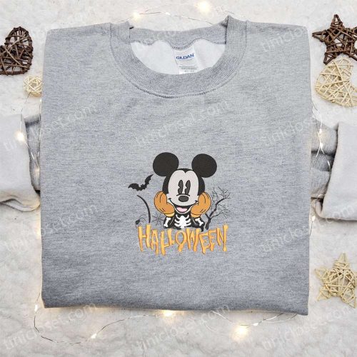 Spooktacular Halloween Mickey Embroidered Hoodie & T-shirt: Best Gift Ideas from Disney!