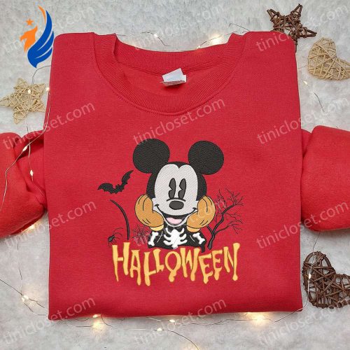 Spooktacular Halloween Mickey Embroidered Hoodie & T-shirt: Best Gift Ideas from Disney!