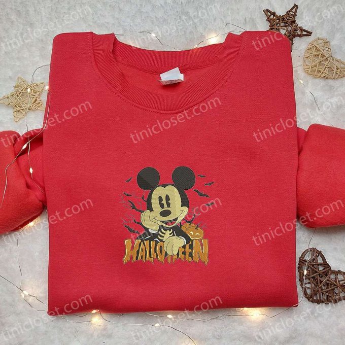 Spooktacular Halloween Mickey Hoodie – Disney Embroidered Sweatshirt & Adorable Shirt