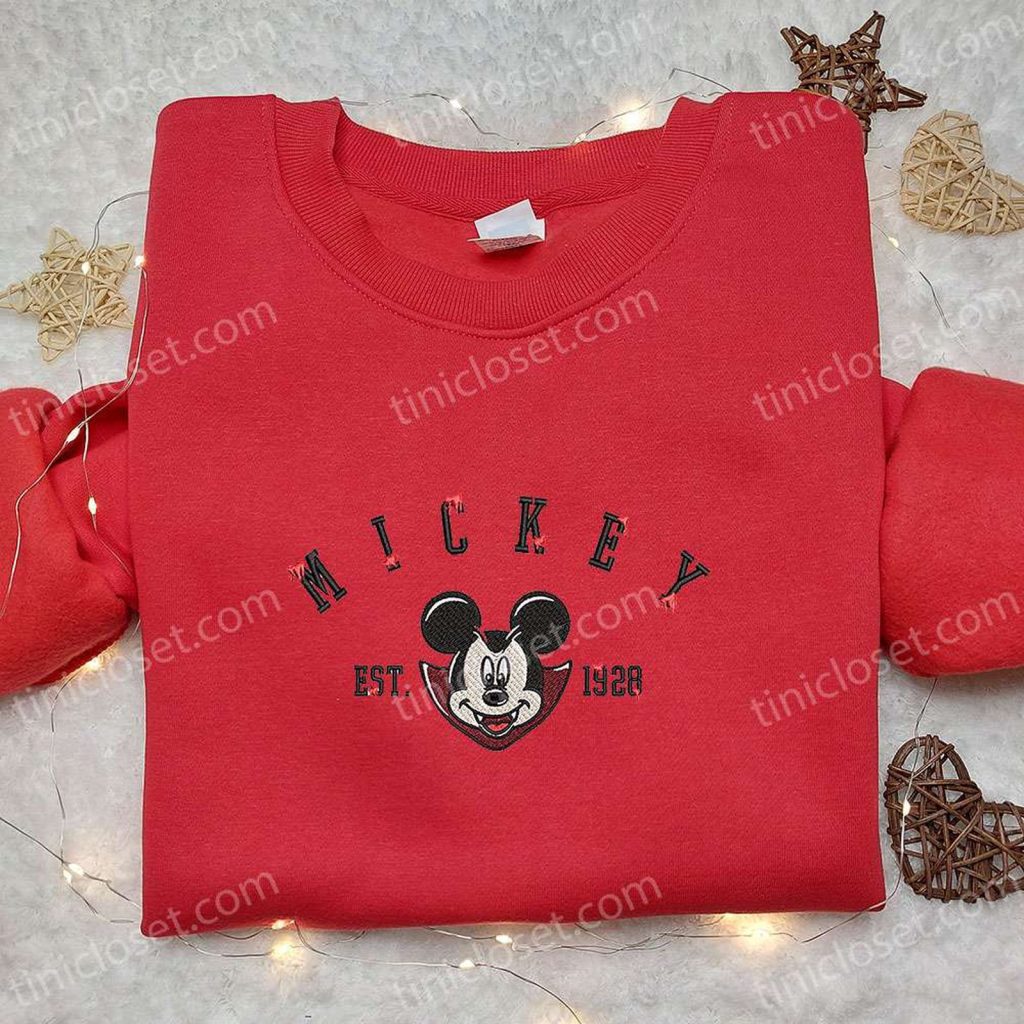 Halloween Mickey Est 1928 Embroidered Shirt: Disney s Best Gift for Family Fun Halloween Mickey Est 1928 Embroidered Shirt: Disney s Best Gift for Family Fun