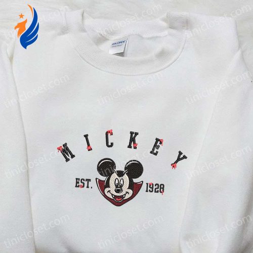 Halloween Mickey Est 1928 Embroidered Shirt: Disney s Best Gift for Family Fun Halloween Mickey Est 1928 Embroidered Shirt: Disney s Best Gift for Family Fun