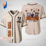 Halloween Mickey Mouse Baseball Jersey – Custom Disneyland Shirt with Mickey Pumpkin Design
