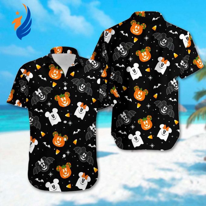 Halloween Mickey Mouse Head Hawaiian Shirt – Spooky Mouse Head Pumpkin Bat All Over Print Button Up – Perfect Halloween Gift Shirt Halloween Mickey Mouse Head Hawaiian Shirt – Spooky Mouse Head Pumpkin Bat All Over Print Button Up – Perfect Halloween Gift Shirt
