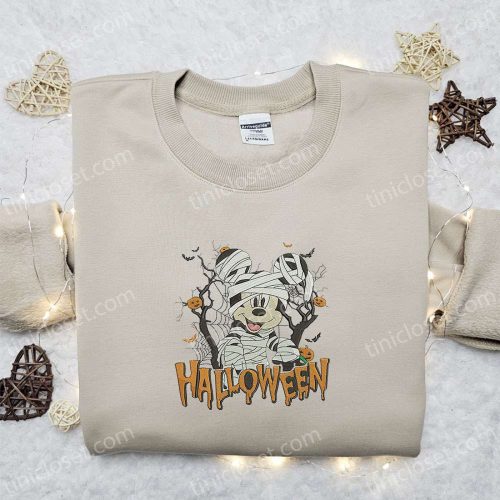 Halloween Mickey Mummy Embroidered Shirt: Disney s Best Family Gift
