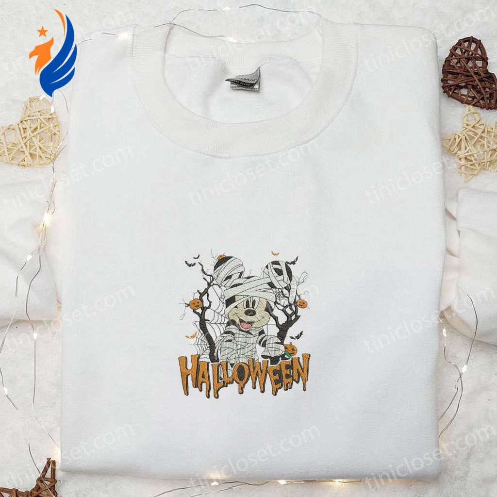 Halloween Mickey Mummy Embroidered Shirt: Disney s Best Family Gift Halloween Mickey Mummy Embroidered Shirt: Disney s Best Family Gift