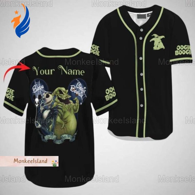 Custom Halloween Oogie Boogie Jersey – Nightmare Before Christmas Baseball Shirt