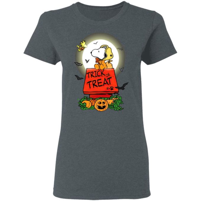Halloween Trick or Treat Pumpkin Woodstock and Snoopy T-Shirt: Fun and Spooky Costume for All Ages! Halloween Trick or Treat Pumpkin Woodstock and Snoopy T-Shirt: Fun and Spooky Costume for All Ages!