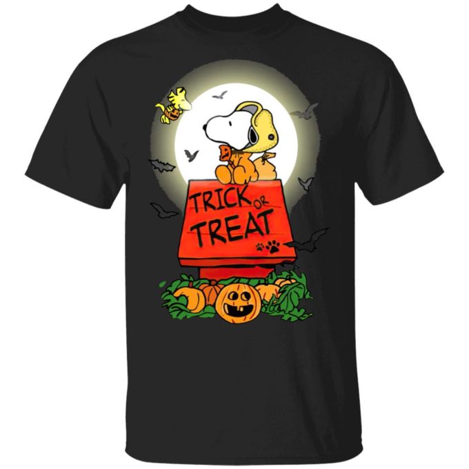 Halloween Trick or Treat Pumpkin Woodstock and Snoopy T-Shirt: Fun and Spooky Costume for All Ages! Halloween Trick or Treat Pumpkin Woodstock and Snoopy T-Shirt: Fun and Spooky Costume for All Ages!