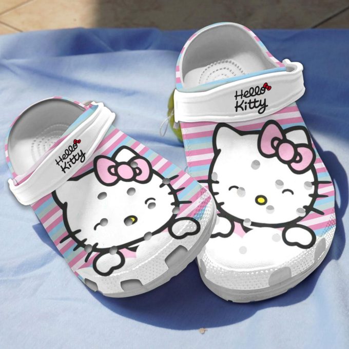 Happy Hello Kitty Cartoon Clogs For Kids And Adults