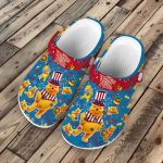 Happy USA Winnie The Pooh Blue And Red Clogs For Kids And Adutls Happy USA Winnie The Pooh Blue And Red Clogs For Kids And Adutls