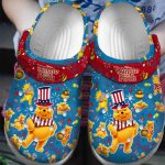 Happy USA Winnie The Pooh Blue And Red Clogs For Kids And Adutls Happy USA Winnie The Pooh Blue And Red Clogs For Kids And Adutls