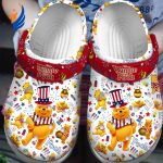 Happy USA Winnie The Pooh White And Red Clogs For Kids And Adutls Happy USA Winnie The Pooh White And Red Clogs For Kids And Adutls