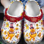 Happy USA Winnie The Pooh White And Red Clogs For Kids And Adutls Happy USA Winnie The Pooh White And Red Clogs For Kids And Adutls