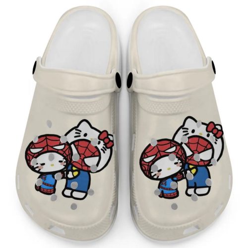 Hello Kitty And My Melody Cosplay Spiderman Banana Clogs For Kids And Adults