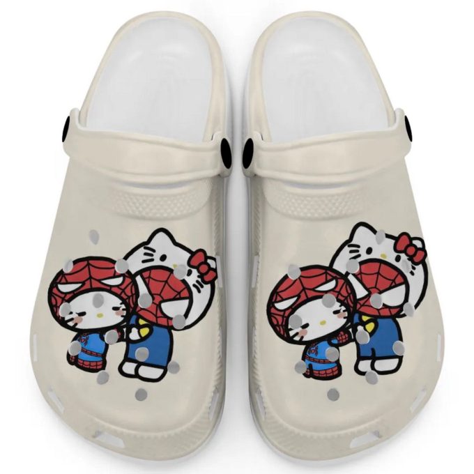 Hello Kitty And My Melody Cosplay Spiderman Banana Clogs For Kids And Adults