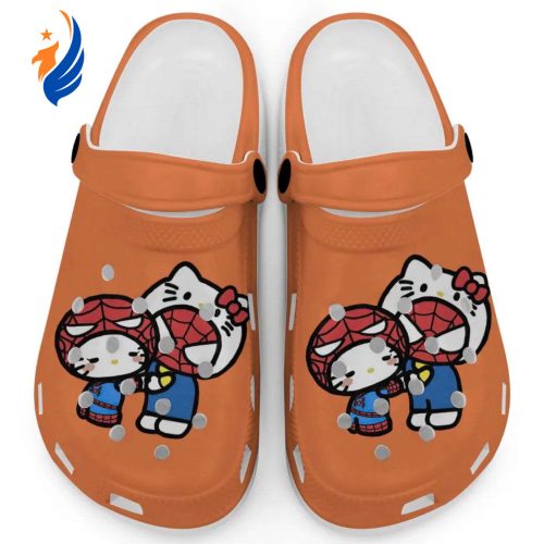 Hello Kitty CrosClogs-Shoes Clog Shoes Hello Kitty And My Melody Cosplay Spiderman Orange Clogs For Kids And Adults