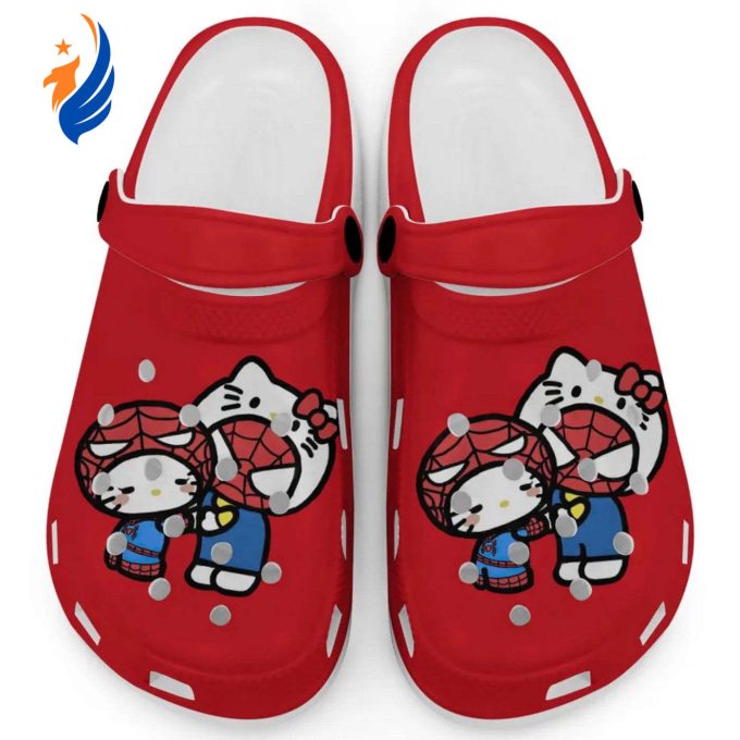 Hello Kitty And My Melody Cosplay Spiderman Red Clogs For Kids And Adults Hello Kitty And My Melody Cosplay Spiderman Red Clogs For Kids And Adults