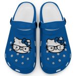 Hello Kitty Black and White Nerd Glasse Blue Clogs For Kids And Adults Hello Kitty Black and White Nerd Glasse Blue Clogs For Kids And Adults