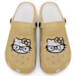 Hello Kitty Black and White Nerd Glasse Butter Clogs For Kids And Adults Fast Shipping Hello Kitty Black and White Nerd Glasse Butter Clogs For Kids And Adults Fast Shipping