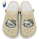 Hello Kitty Black and White Nerd Glasse Ivory Clogs For Kids And Adults Fast Shipping Hello Kitty Black and White Nerd Glasse Ivory Clogs For Kids And Adults Fast Shipping