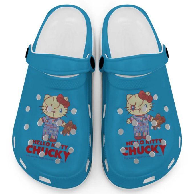 Hello Kitty Chucky Blue Clogs For Kids And Adults