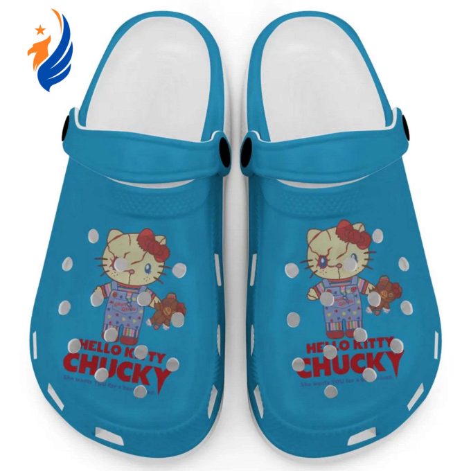 Hello Kitty Chucky Blue Clogs For Kids And Adults Hello Kitty Chucky Blue Clogs For Kids And Adults