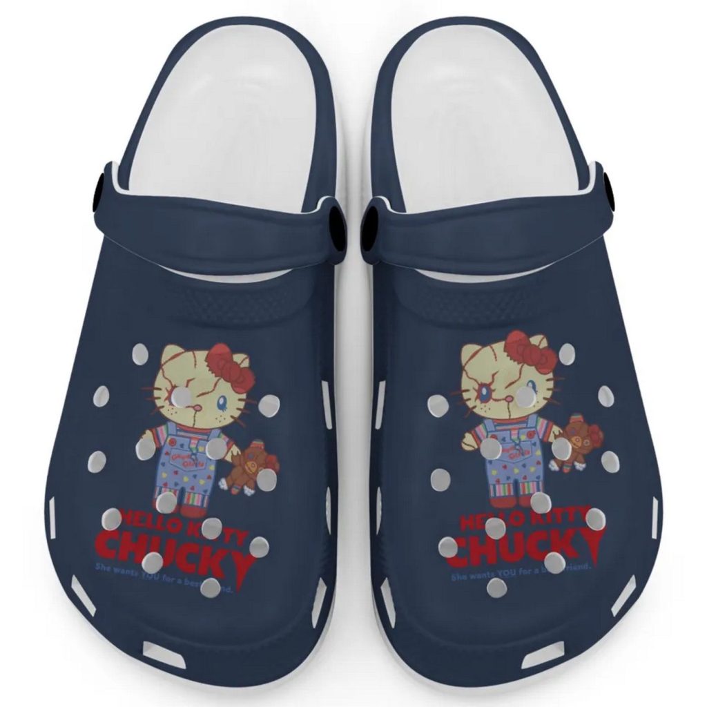 Hello Kitty Chucky Graphite Clogs For Kids And Adults Fast Shipping Hello Kitty Chucky Graphite Clogs For Kids And Adults Fast Shipping