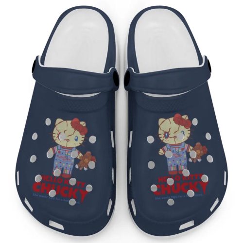 Hello Kitty Chucky Graphite Clogs For Kids And Adults Fast Shipping