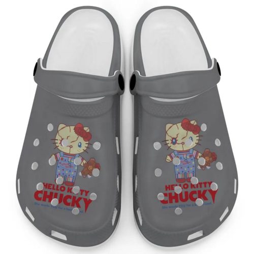 Hello Kitty Chucky Gray Clogs For Kids And Adults