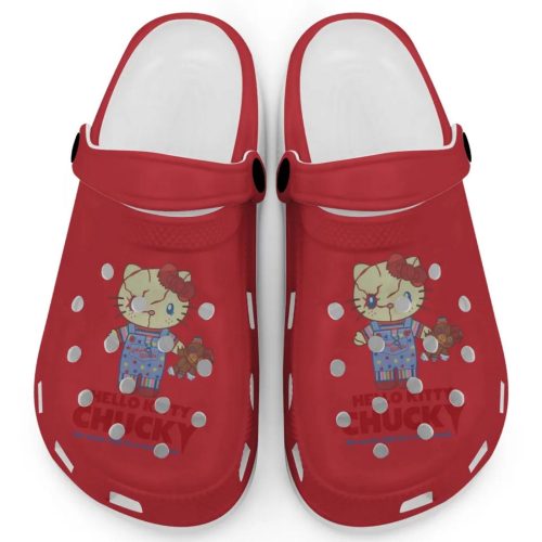 Hello Kitty Chucky Red Clogs For Kids And Adults