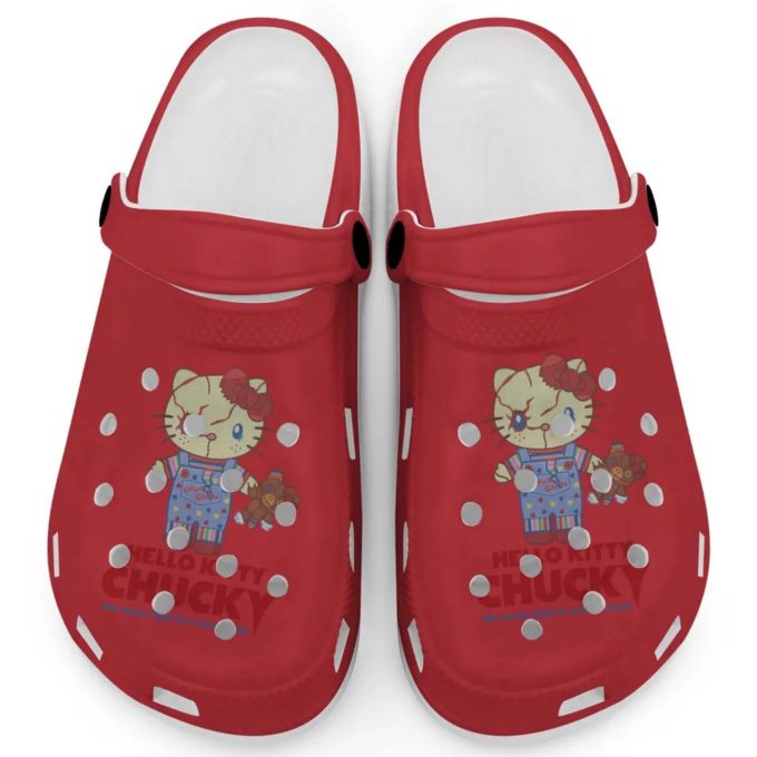 Hello Kitty Chucky Red Clogs For Kids And Adults