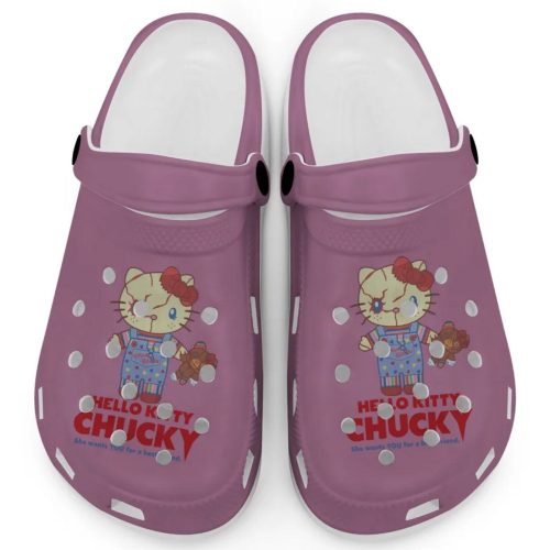 Hello Kitty Chucky Violet Clogs For Kids And Adults Fast Shipping