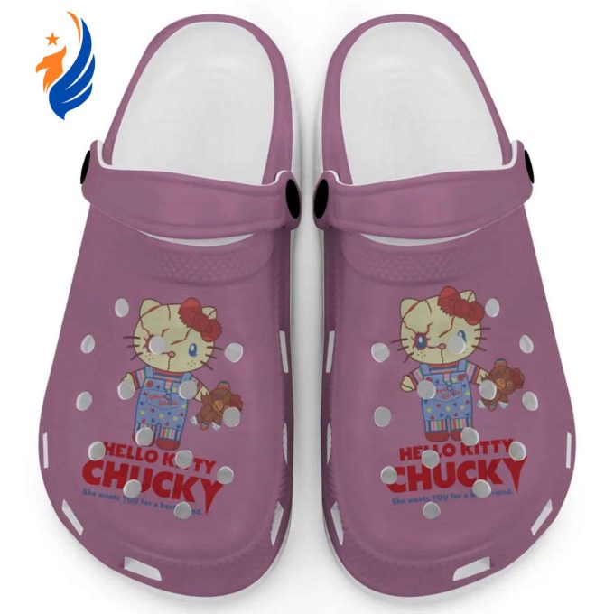 Hello Kitty Chucky Violet Clogs For Kids And Adults Fast Shipping Hello Kitty Chucky Violet Clogs For Kids And Adults Fast Shipping