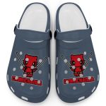 Hello Kitty Cosplay Deadpool Grey Clogs For Kids And Adults Fast Shipping Hello Kitty Cosplay Deadpool Grey Clogs For Kids And Adults Fast Shipping
