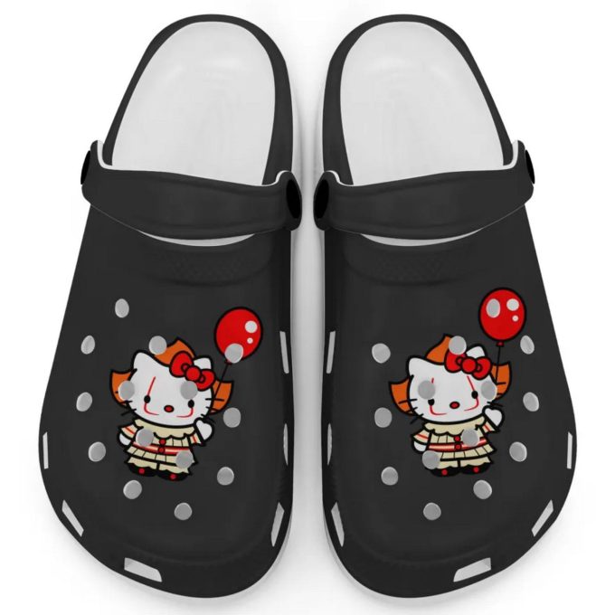 Hello Kitty Cosplay Halloween Black Clogs For Kids And Adults Fast Shipping