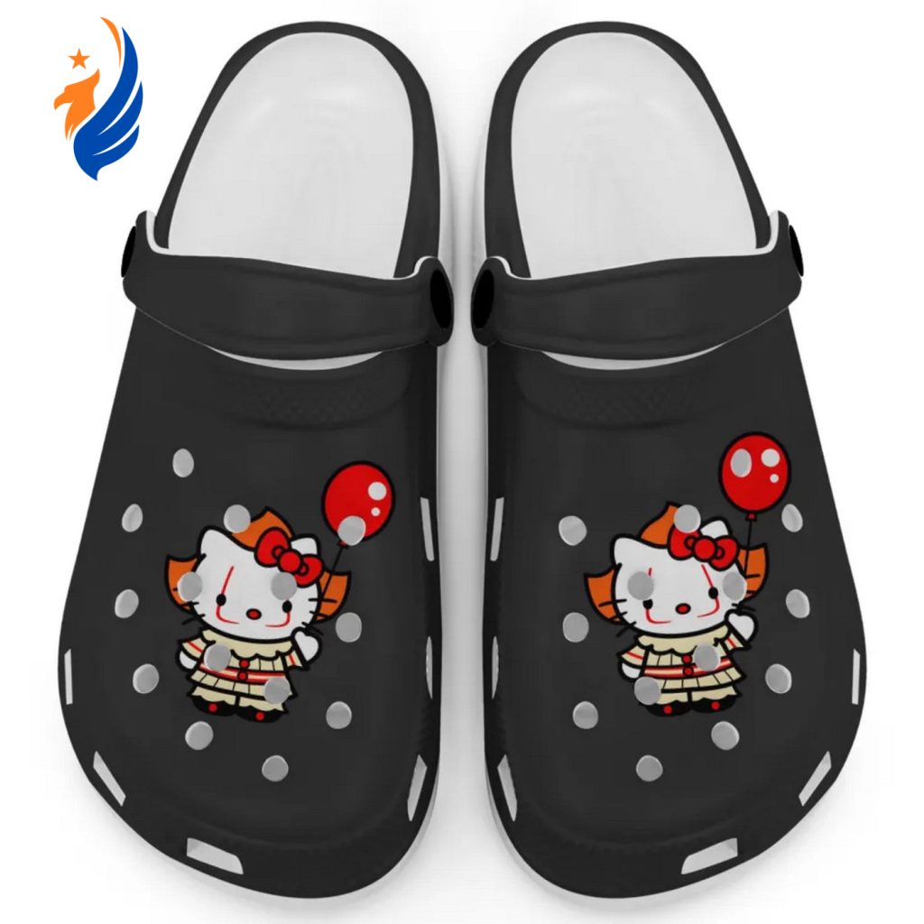 Hello Kitty Cosplay Halloween Black Clogs For Kids And Adults Fast Shipping Hello Kitty Cosplay Halloween Black Clogs For Kids And Adults Fast Shipping