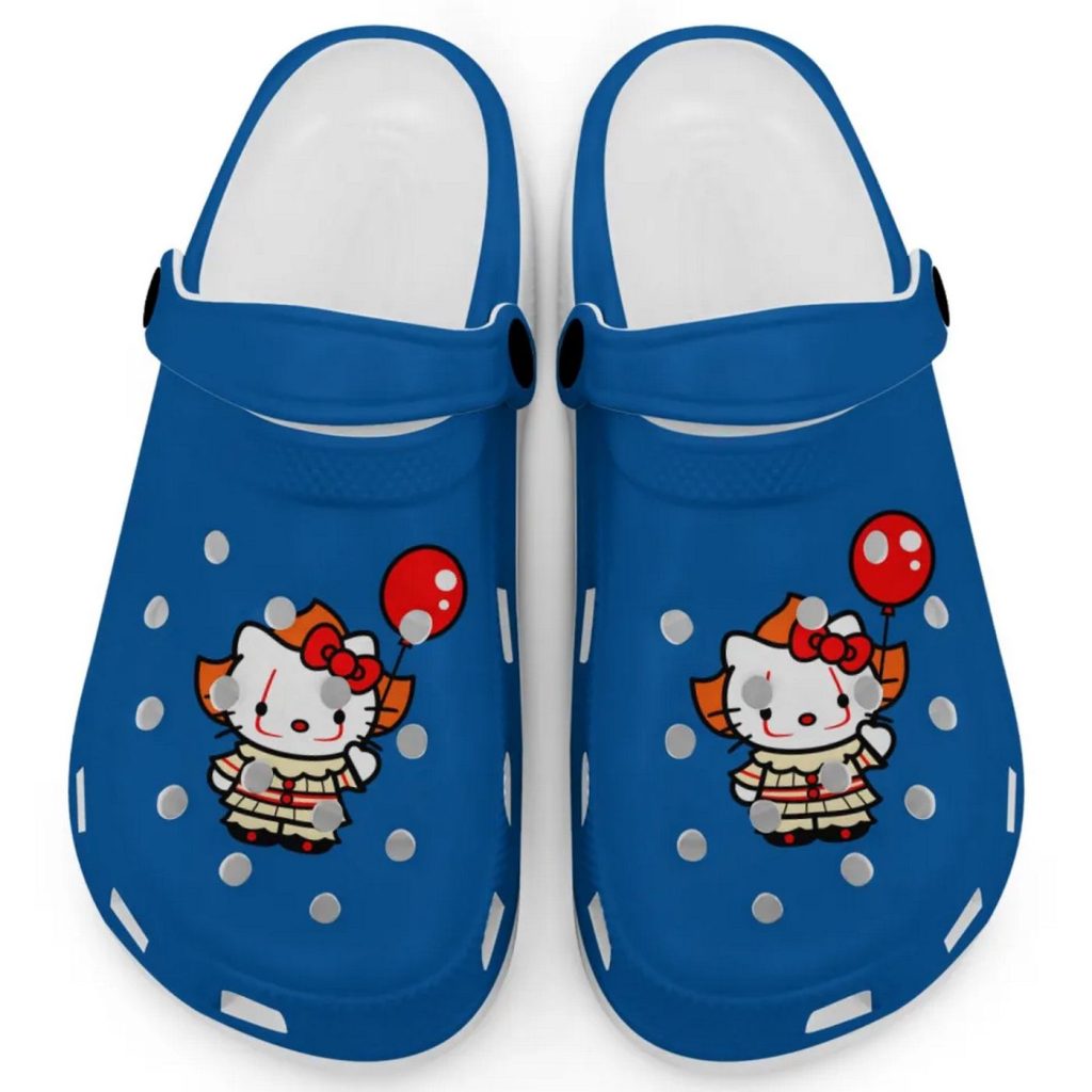 Hello Kitty Cosplay Halloween Blue Clogs For Kids And Adults Hello Kitty Cosplay Halloween Blue Clogs For Kids And Adults