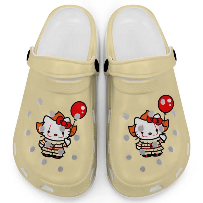 Hello Kitty Cosplay Halloween Ivory Clogs For Kids And Adults Fast Shipping