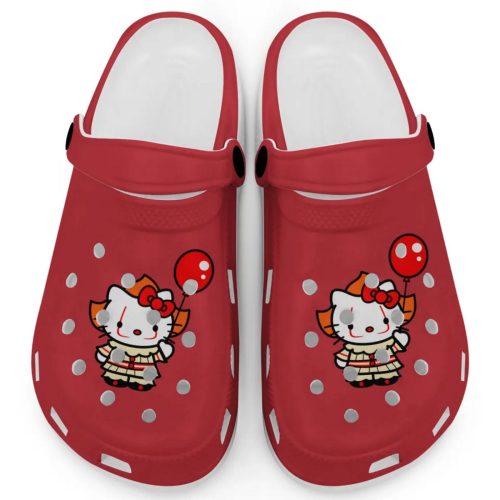 Hello Kitty Cosplay Halloween Red Clogs For Kids And Adults Fast Shipping