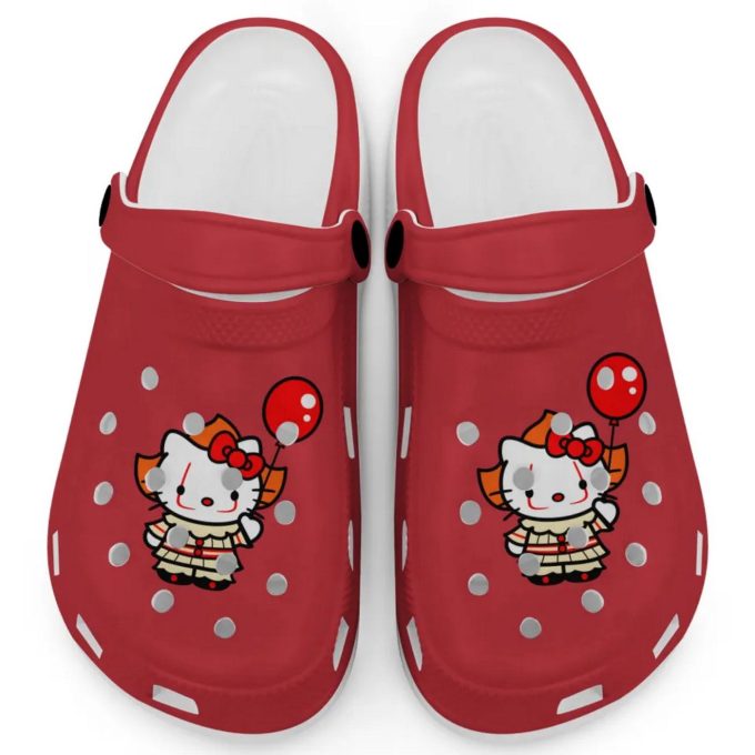 Hello Kitty Cosplay Halloween Red Clogs For Kids And Adults Fast Shipping