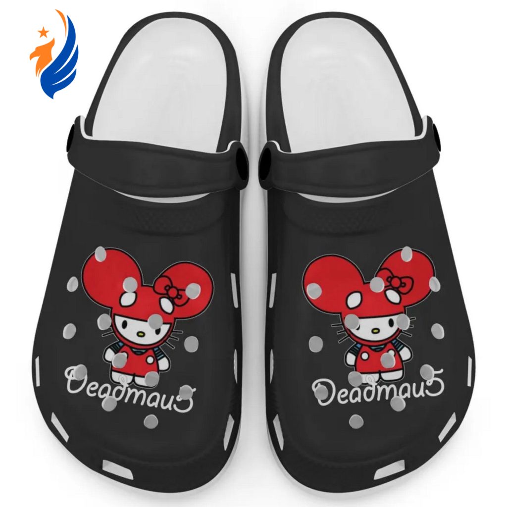 Hello Kitty Deadmau5 Black Clogs For Kids And Adults Hello Kitty Deadmau5 Black Clogs For Kids And Adults