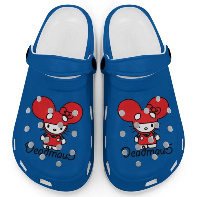 Hello Kitty Deadmau5 Blue Clogs For Kids And Adults Fast Shipping