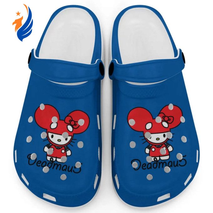 Hello Kitty Deadmau5 Blue Clogs For Kids And Adults Fast Shipping Hello Kitty Deadmau5 Blue Clogs For Kids And Adults Fast Shipping