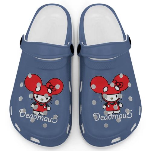 Hello Kitty Deadmau5 Navy Clogs For Kids And Adults Fast Shipping