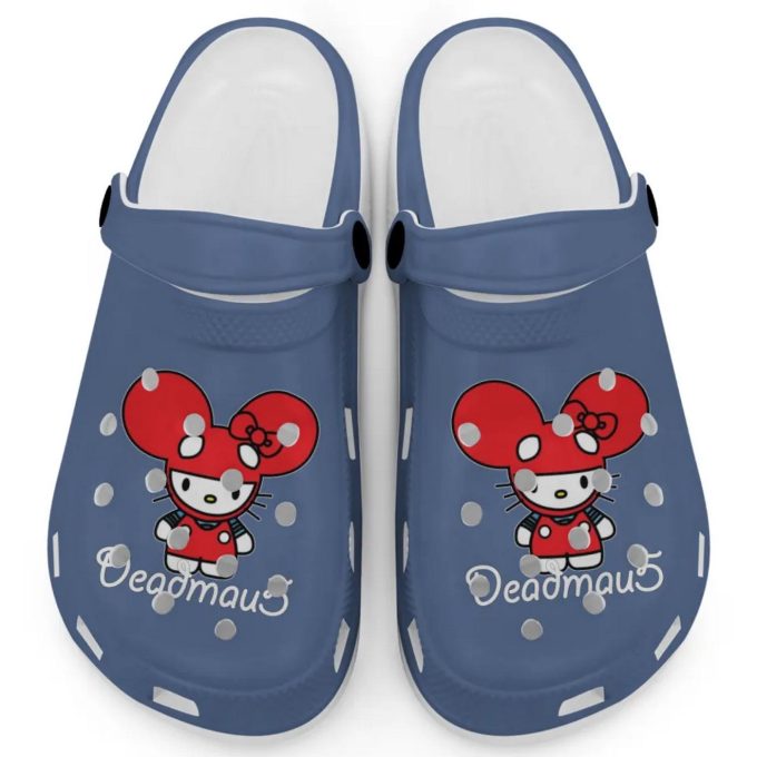 Hello Kitty Deadmau5 Navy Clogs For Kids And Adults Fast Shipping