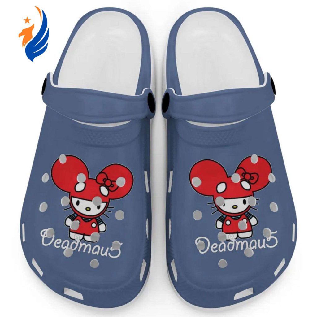 Hello Kitty Deadmau5 Navy Clogs For Kids And Adults Fast Shipping Hello Kitty Deadmau5 Navy Clogs For Kids And Adults Fast Shipping