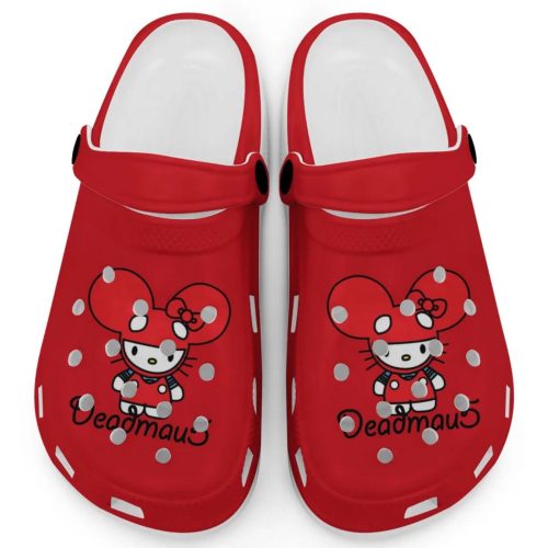 Hello Kitty Deadmau5 Red Clogs For Kids And Adults
