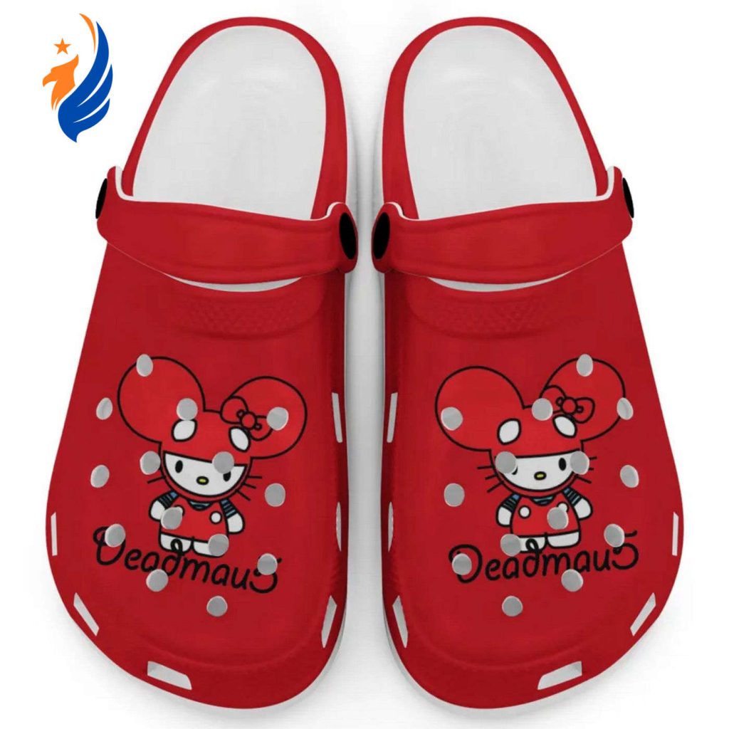 Hello Kitty Deadmau5 Red Clogs For Kids And Adults Hello Kitty Deadmau5 Red Clogs For Kids And Adults
