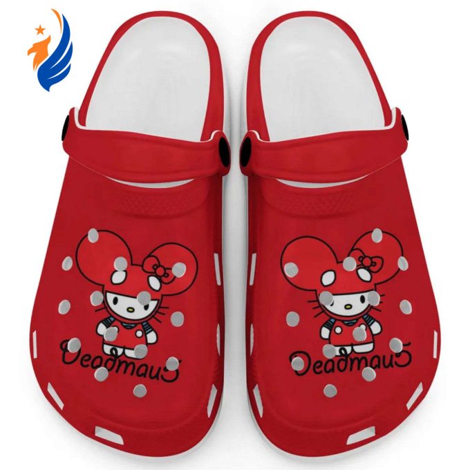 Hello Kitty Deadmau5 Red Clogs For Kids And Adults
